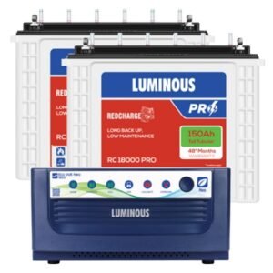 Luminous ECO VOLT Neo 1650 Home UPS and 2pcs Luminous Red Charge RC 18000 Pro
